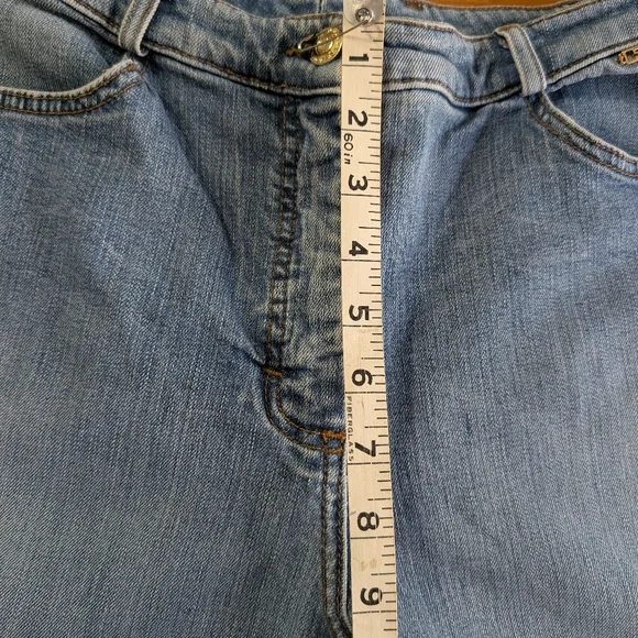 ST JOHN Vintage Sport Capri Denim Jeans Size 8 - Picture 6 of 12